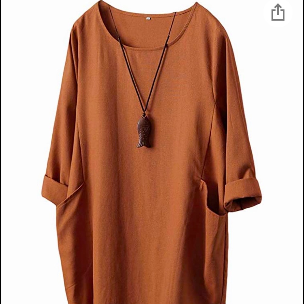 Calf length Tunic dress cotton